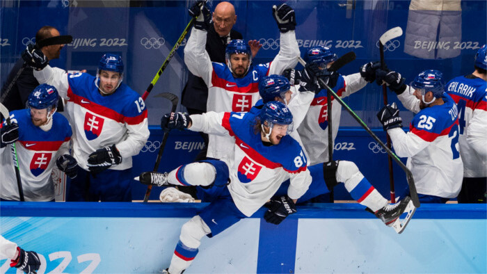 El equipo eslovaco de hockey sobre hielo ha conseguido pasar a semifinales de los JJOO Beijing 2022