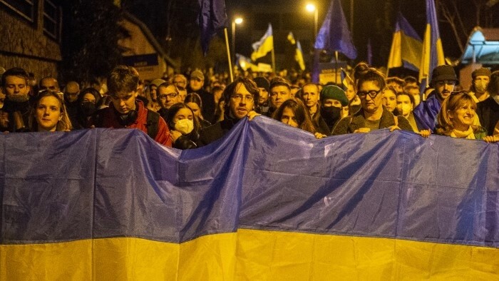 Массовые акции в поддержку Украины