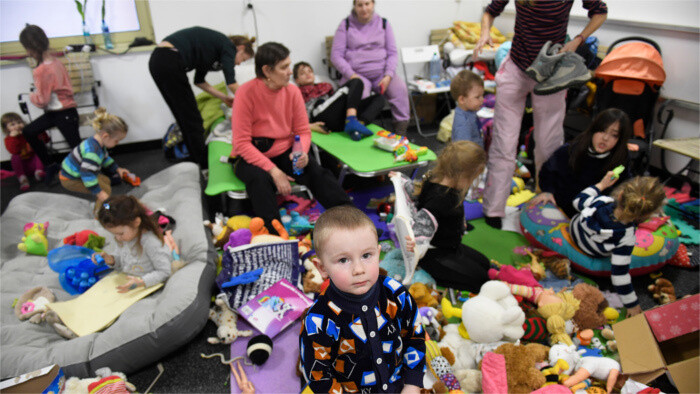Los niños que llegan de Ucrania sin acompañamiento son ubicados en Centros para Niños y Familias 