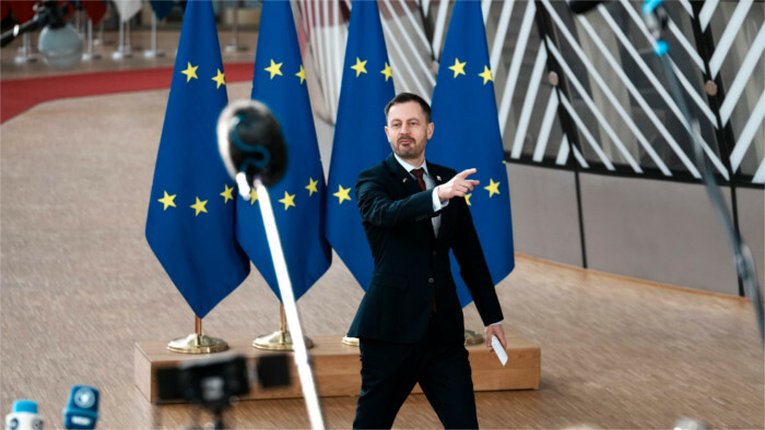 Eduard Heger au Conseil européen 