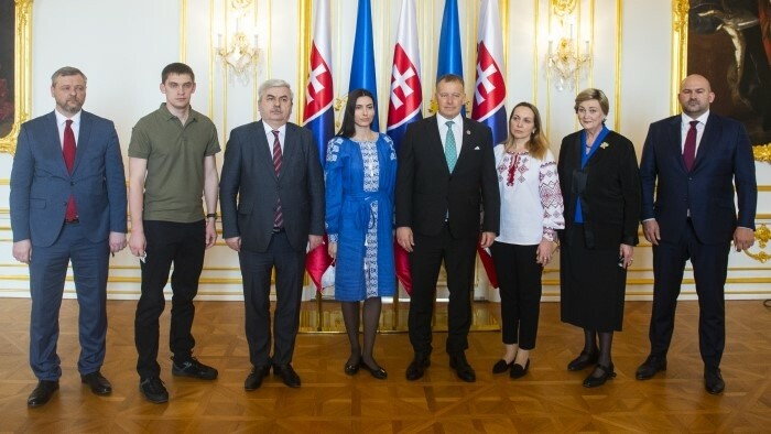 Speaker of Parliament Kollár receiving Ukrainian delegation