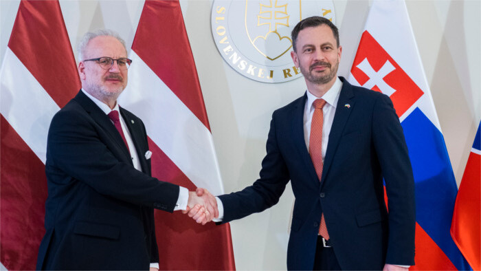 Président letton à Bratislava