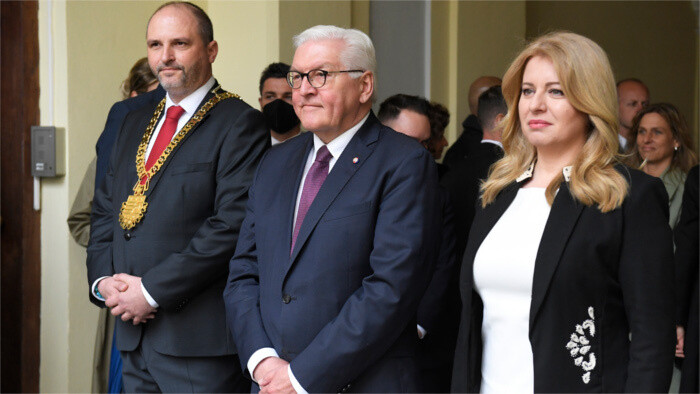 La presidenta eslovaca Zuzana Čaputová recibe hoy en Košice al presidente alemán Frank-Walter Steinmeier