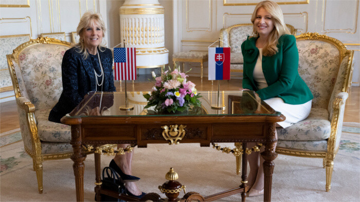 Jill Biden trifft Präsidentin Zuzana Čaputová in Bratislava