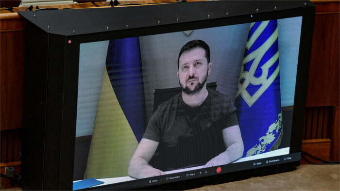 Vidéo-allocution de Volodymyr Zelenski au Parlement slovaque