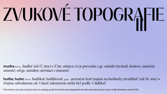 O nových podujatiach v rámci Zvukových topografií