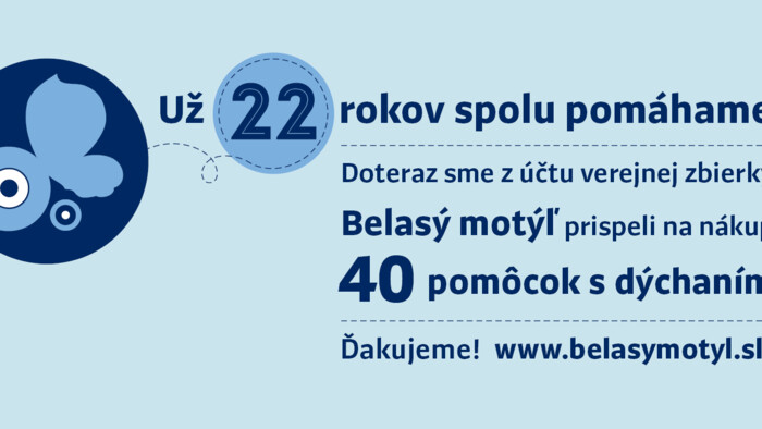 Zbierka Belasý motýľ pomáha ľuďom s nervovo-svalovými ochoreniami