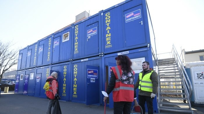 Defence Ministry building container town in Lešť