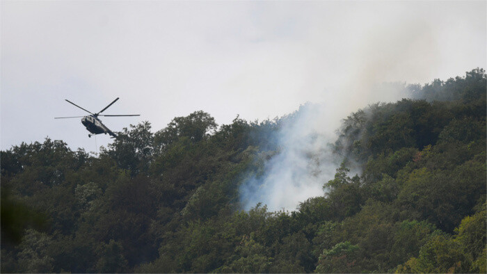 Une forêt est en feu au Paradis slovaque