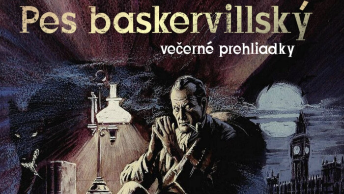 Pes bakervillský na hrade Červený kameň
