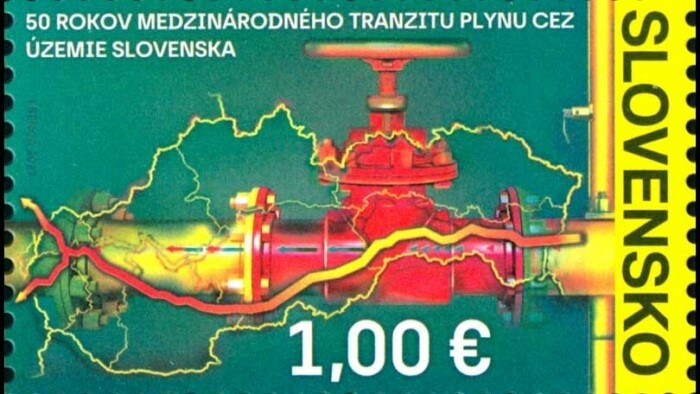 Новая марка к 50-летию транзита газа через Словакию 