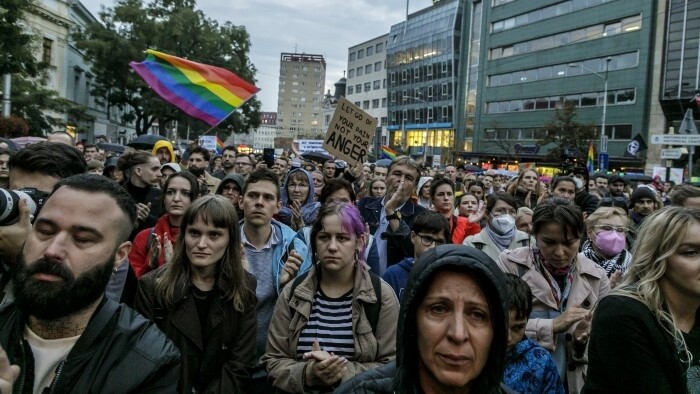 Многотысячная демонстрация против нетолерантности прошла в Братиславе