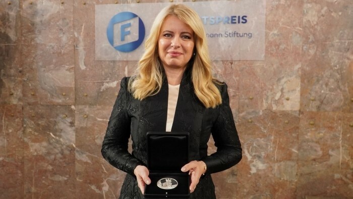 Slovak President Čaputová receives international Freedom Award