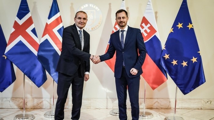 Встреча словацкого и исландского премьеров в Братиславе