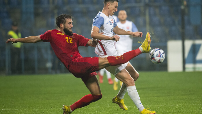 Futbal: Čierna Hora - Slovensko 2:2