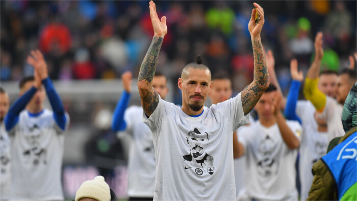 Hamšík se despide de los aficionados de la selección eslovaca de fútbol