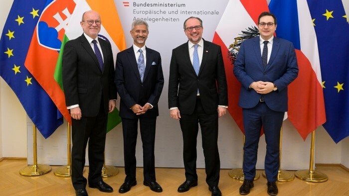 Außenminister-Treffen des Austerlitz-Formats mit Indien