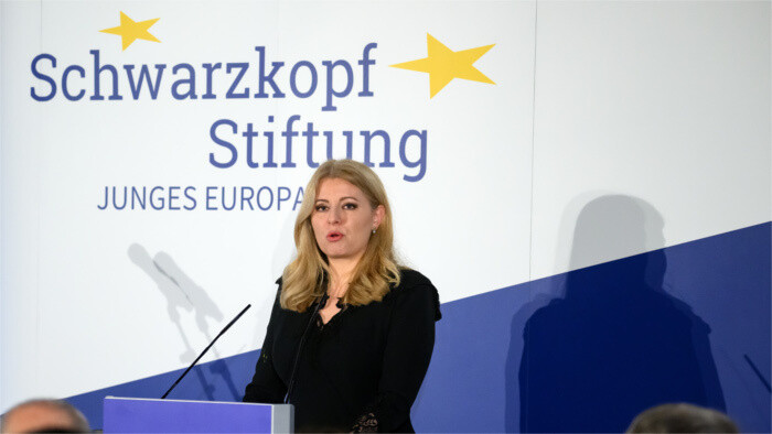 Prix européen Schwarzkopf à Čaputová