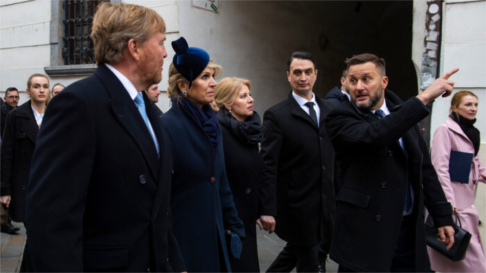 Le couple royal néerlandais en Slovaquie