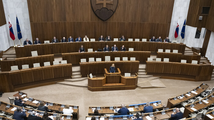 V parlamente vystúpila podpredsedníčka Najvyššej rady Ukrajiny Olena Kondratiuk