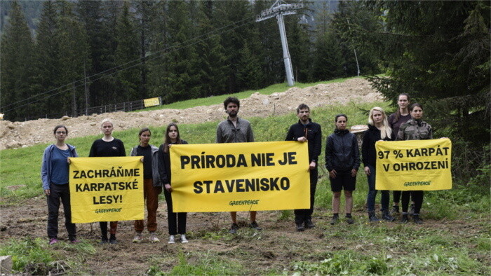 Protest proti výstavbe 