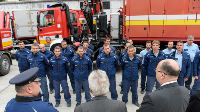 Les pompiers slovaques revenus d'Italie