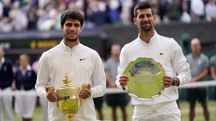 TENIS: Alcaraz vo včerajšom finále Wimbledonu zdolal Djokoviča