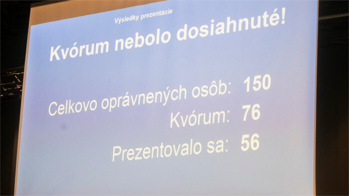 Mimoriadnu schôdzu sa nepodarilo otvoriť