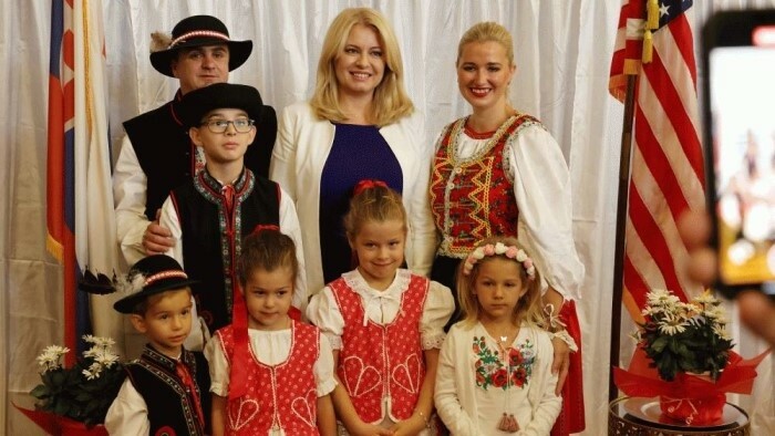 Präsidentin Čaputová traf ihre Landsleute in den USA