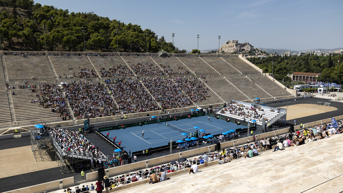TENIS: Slovenskí tenisoví reprezentanti nastúpili pod Akropolou