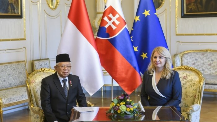 Zuzana Čaputová a reçu le vice-président indonésien