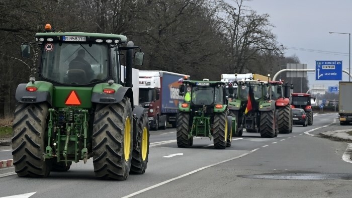 Landwirte protestieren auf den Straßen