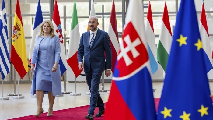Čaputová se despide de la comunidad de eslovacos de Bélgica en Bruselas