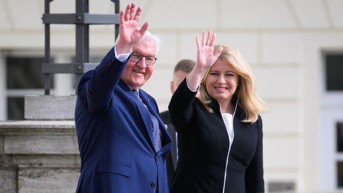 El presidente alemán recibió a su homóloga eslovaca Zuzana Čaputová