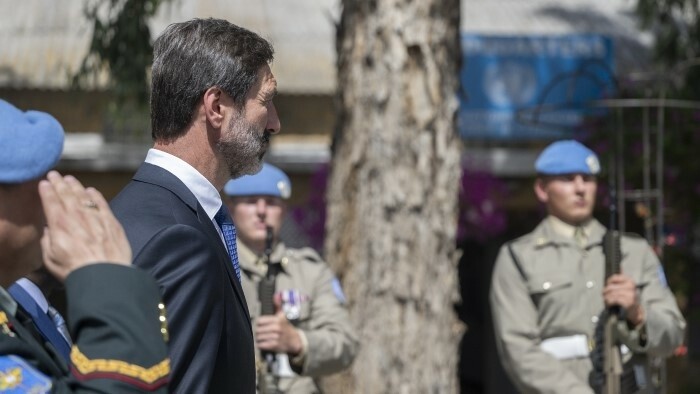Blanár visita a soldados eslovacos en Chipre