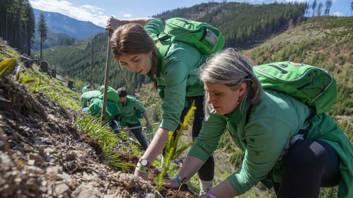Europäischer Tag der Parks mit dem Pflanzen neuer Bäume gewürdigt