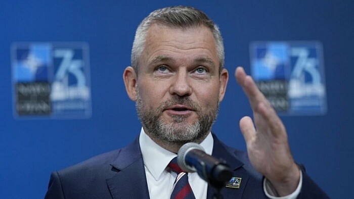 El presidente Peter Pellegrini pronuncia discurso en la reunión del Consejo de la OTAN sobre Ucrania