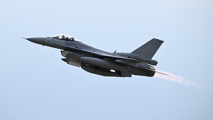 F-16 fighter jet operated by Slovak pilot makes first flight over Slovakia