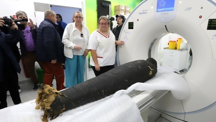 Egyptská múmia na CT vyšetrení 