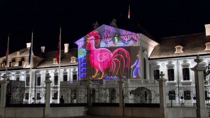 Kovačická insita na prezidentskom paláci 