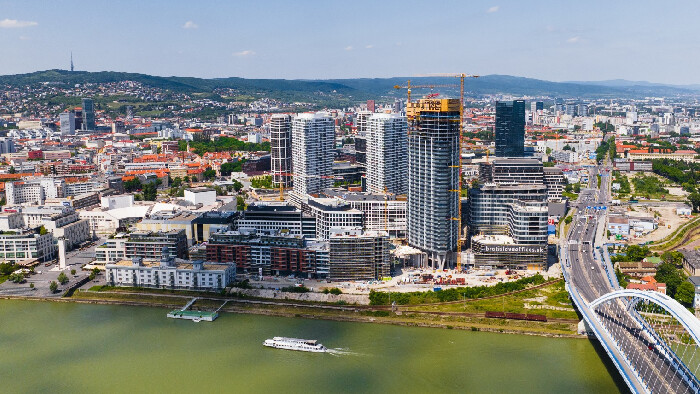 Nové výškové budovy výrazne menia panorámu Bratislavy