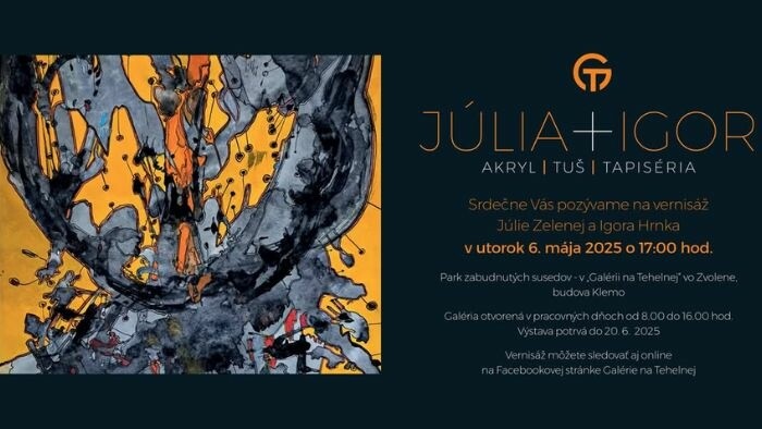 Júlia Zelená a Igor Hrnko v Galérii na Tehelnej vo Zvolene