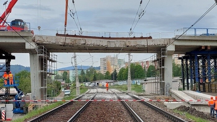 Poškodenie mosta v Poprade 