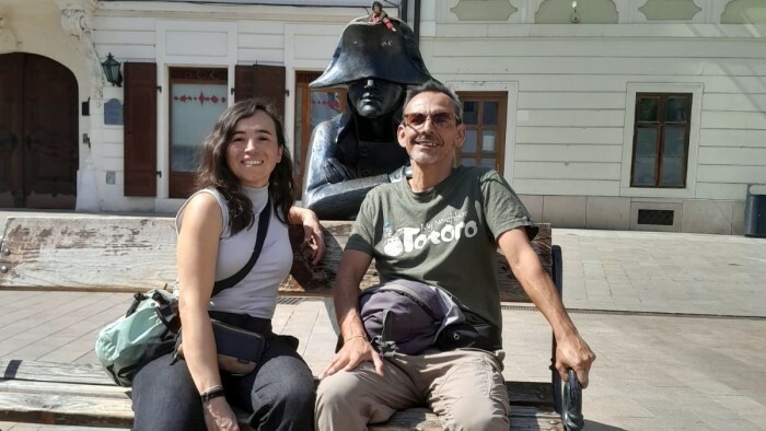 Los barrios de Bratislava dan la impresión de comodidad, dicen Nathalia Villegas y Felipe Rodríguez Wilches de Colombia