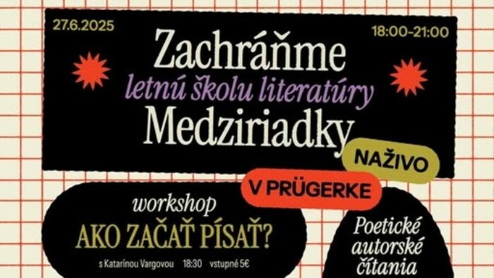 Zachráňme letnú školu literatúry Medziriadky