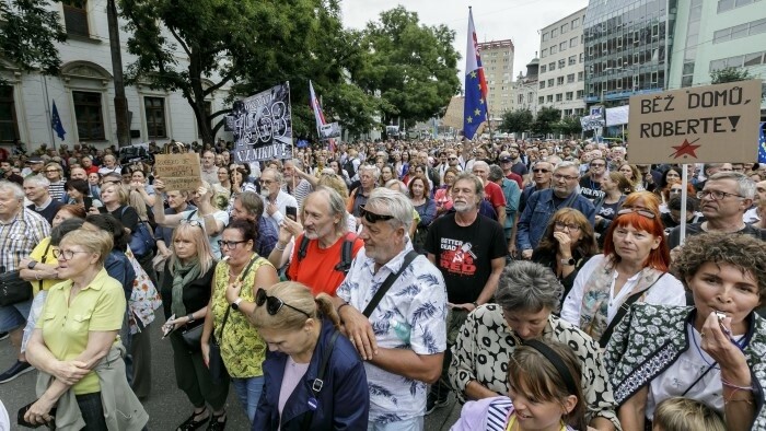 Kundgebungen für Demokratie in Bratislava und weiteren 16 Städten der Slowakei