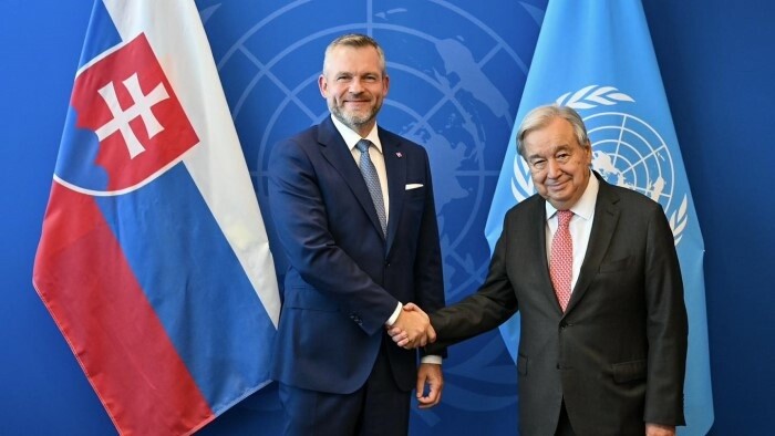 Präsident Pellegrini traf sich mit UN-Generalsekretär Guterres