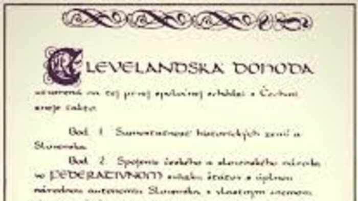 Clevelandská dohoda žiadala samostatnosť Čiech a Slovenska