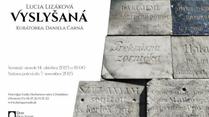 Výstava Vyslyšaná v galérii Domu Quo Vadis v Bratislave 