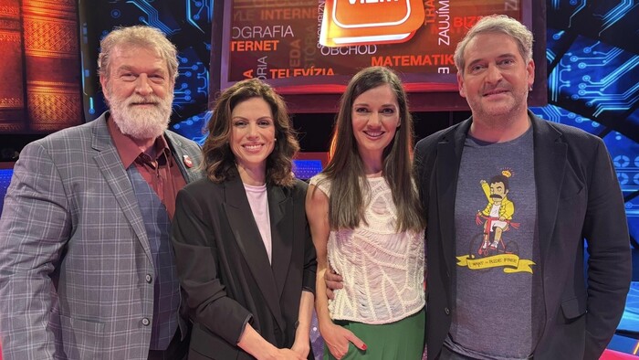 V Čo ja viem Kristína Turjanová, Michal Ďuriš a Martin Mňahončák